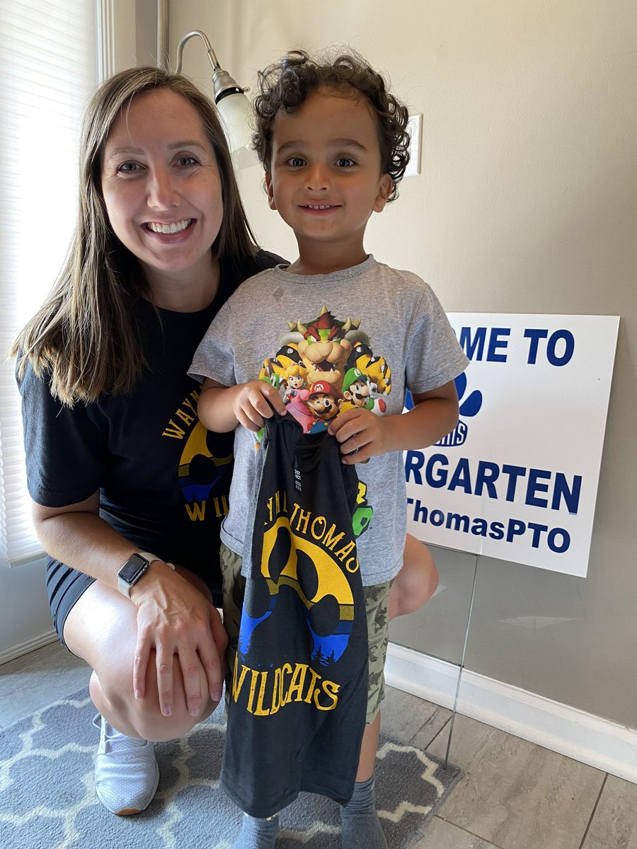 The excitement continues this week with Kindergarten t-shirt and sign drop off 🌟 so many smiling faces being added to our Wildcat family. <a href="/WayneThomasscho/">Wayne Thomas School</a> #BetterTogether #wt112 #112Leads