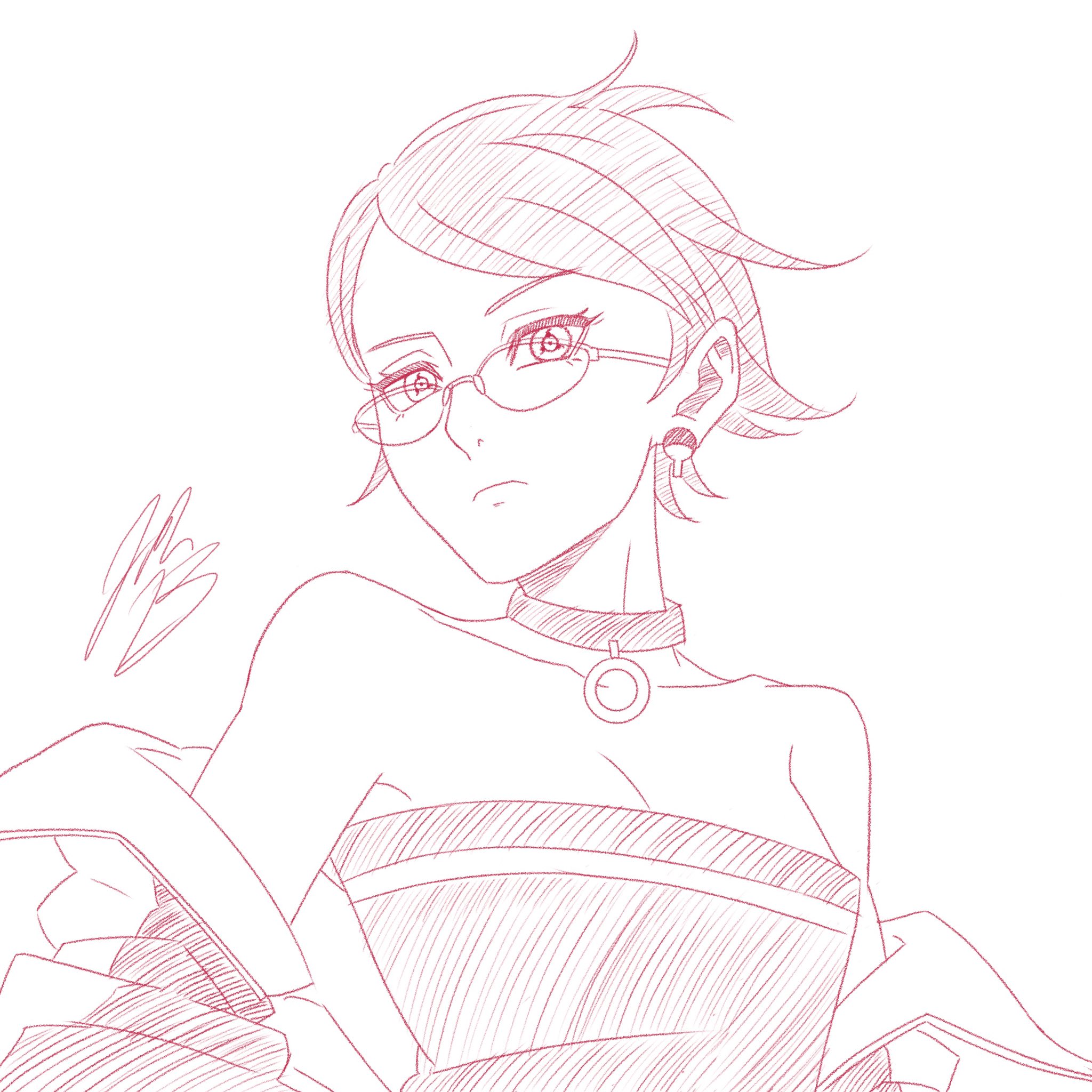 Older Sarada (Time Skip) Sketch - anime post - Imgur