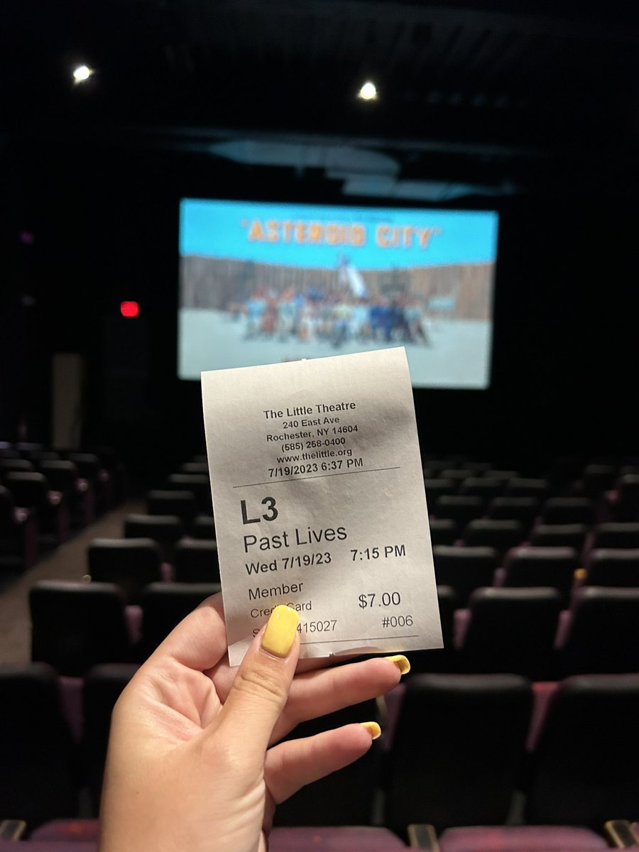 Roems's tweet photo. So excited to finally be seeing #PastLives @TheLittleRoch! Ready to cry🤧 https://t.co/MQlYh04CZb