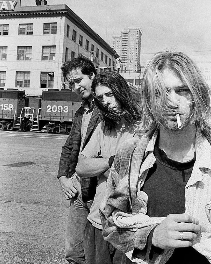 crockpics's tweet photo. Nirvana, 1993. Photo by Renaud Monfourny. https://t.co/81vaKqaoQW