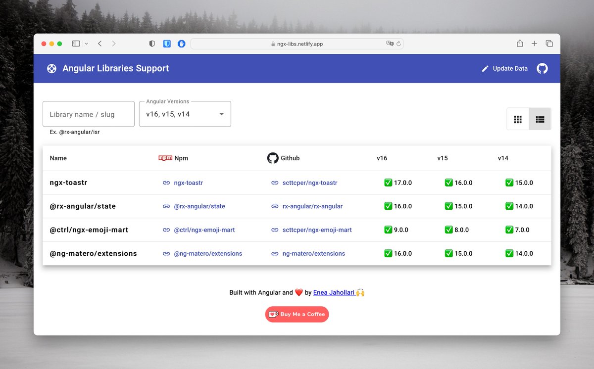 Enea_Jahollari's tweet image. I just published a new Open Source project that should be handy to every Angular developer that is updating the Angular version 🩺.
When updating the Angular version we have to make sure that we also update the external libs, and have to check them one by one if they have added…