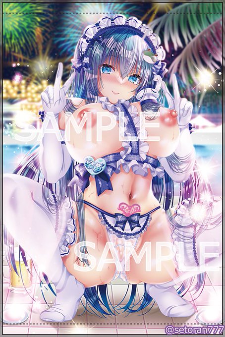 夏コミ発行新作タペストリー、ウェイトレス早苗さんナイトプールでM字開脚(B2サイズ・Wスエード)です。コミケ持ち込み版は濡れ透けぱんちゅ! 通販では母乳・SJあり版も受け付けます。  【08/13(日)コミックマーケット102(二日目・日曜):東サ56ab せとらん】  よろしくお願いします 