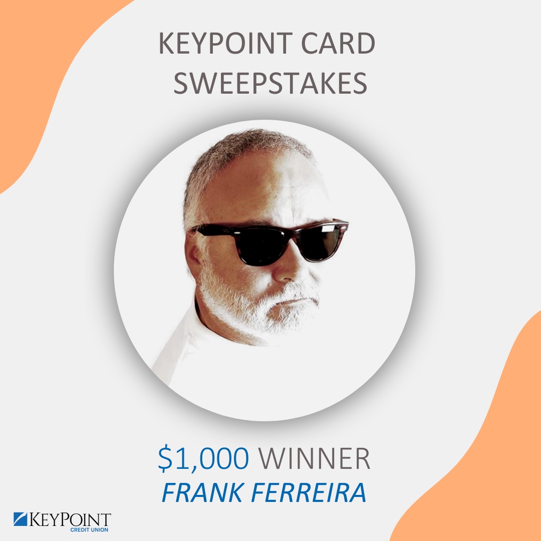 KeyPointCU's tweet photo. Utilize your KeyPoint Credit & Debit Card and you could win $1,000! Frank, a Member since 2007, continued to use his KeyPoint Credit Card often this summer and ended up winning our $1,000 Summer Card Sweepstakes! #KeyPointCreditUnion #kpcu https://t.co/oV2wasovLh