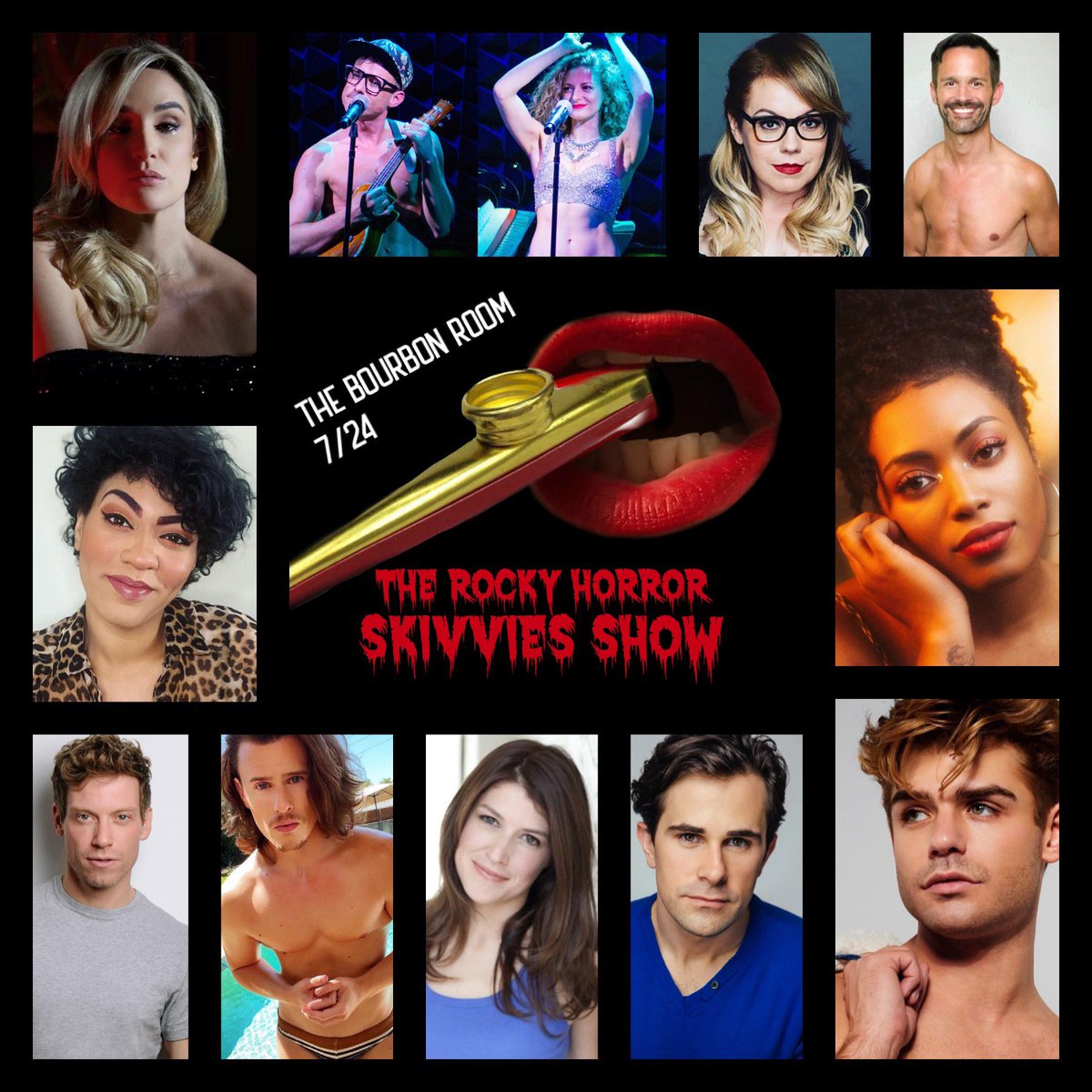 MONDAY, 7/24 @theBourbon_Room I’m joining @theskivviesNYC for their incredible take in “ROCKY HORROR SKIVVIES SHOW!” Perfect show, this incredible roster of brilliant talent - and everyone in their underwear! Use code “BOURBON” for $5 off! ticketweb.com/event/the-rock…