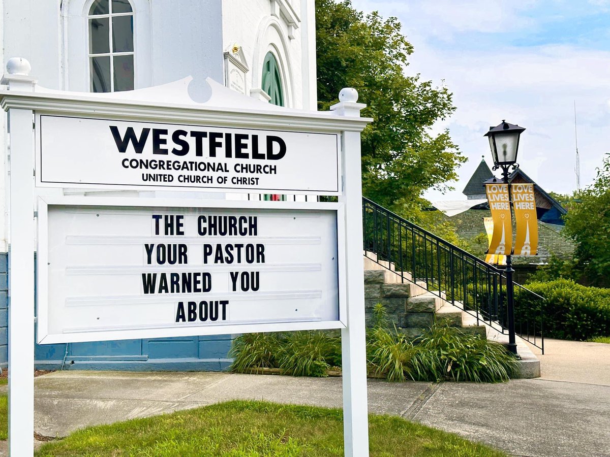 Wanna see what we’re *really* about? We’ve got a pew for you! Sundays at 10! #faith #christian #love #unitedchurchofchrist #openandaffirming