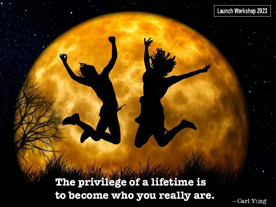jaywilk's tweet photo. The privilege of a lifetime is to become who you really are.

#LaunchWorkshop | Launch Leadership https://t.co/BnjiDFX6dS