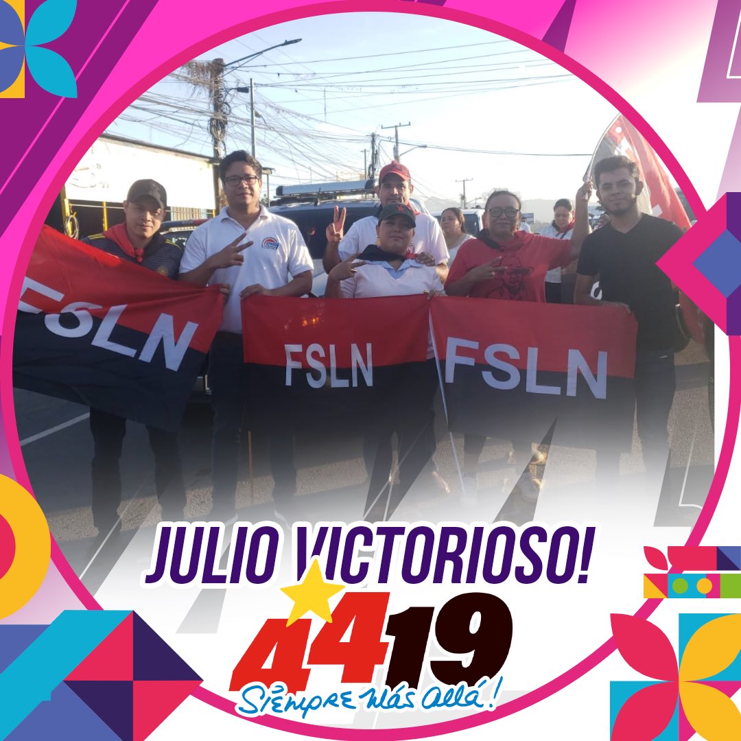 Aquí siempre será 19 de julio. 
Con la mano del Comandante Daniel Ortega y la Cra. Rosario Murillo seguimos trabajando por el pueblo, con el pueblo y para el pueblo. 
❤️🖤✌🏻
#UVDenisSilva 
#4419VivalaRevolucion