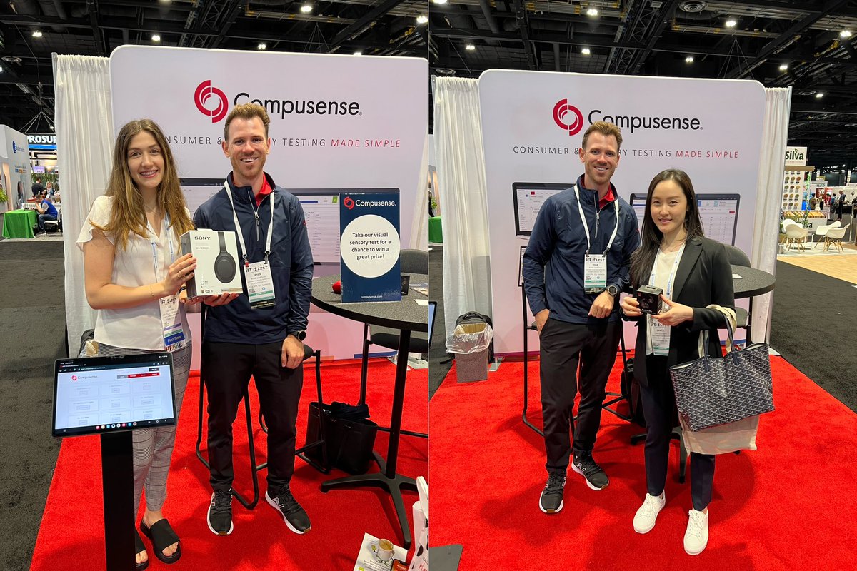 Compusense's tweet image. Congratulations to our two winners at #iftfirst ! Another great conference and we are already looking forward to next year! #sensoryscience #consumerinsights