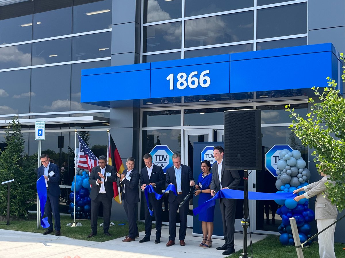 cunninghamlimp's tweet photo. Congratulations, TÜV SÜD, on your official grand opening celebration! As one of the first EV Battery Testing labs to open its doors in MI, this project represents a milestone for our state and the automotive industry. #BuildingBetterCommunities https://t.co/P9oUEcdPuQ