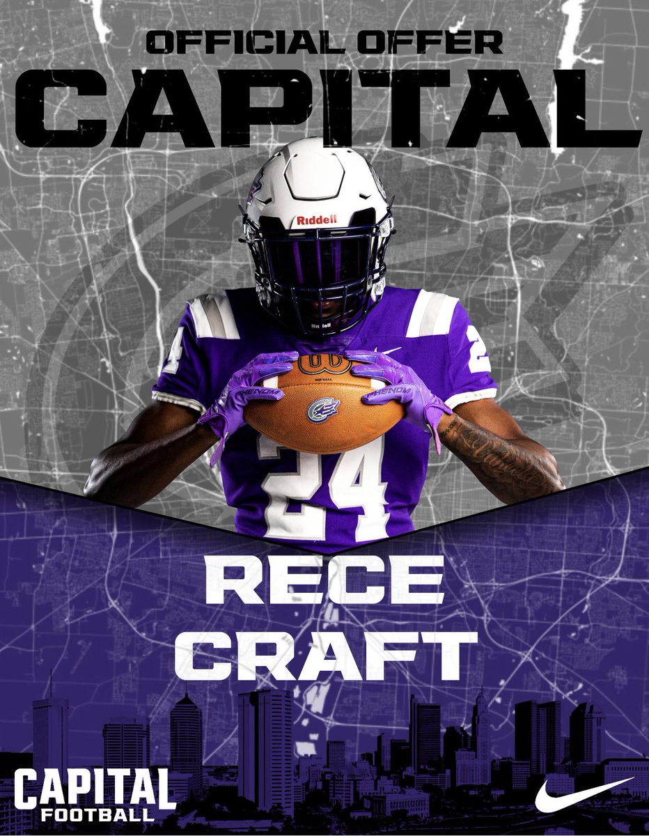 rececraft11's tweet photo. I am very excited to announce that I have received an offer from Capital University‼️‼️ @freejosh47111 @CoachCraft @CapitalU_FB @AdamParsons1996 @PointersFB https://t.co/RCT7A0L44U