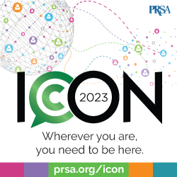 PRSA's tweet photo. Exciting times ahead! At ICON 2023, PRSA will explore the ethical impacts of new innovations in communications, including AI and more. Be part of the conversations. #PRSA #Innovation #PRSAICON2023 #EthicsMatter. Register Today! https://t.co/yUSfXuON01 https://t.co/H4imfnmIH4