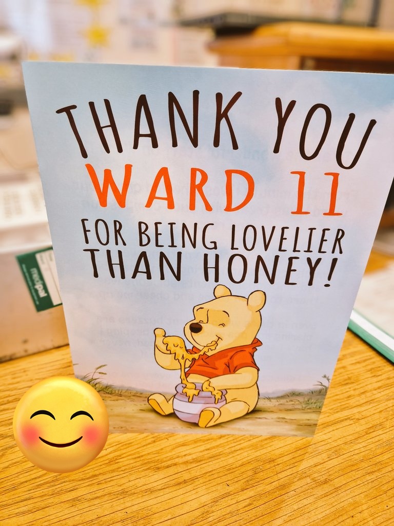 Ward11rph's tweet photo. Such a lovely card π what better praise for such a committed, caring, hardworking team β€οΈ π #proudWM #saysitall @sarahwelshRPH @DNDTeam_Surgery https://t.co/wlPZwotLgi