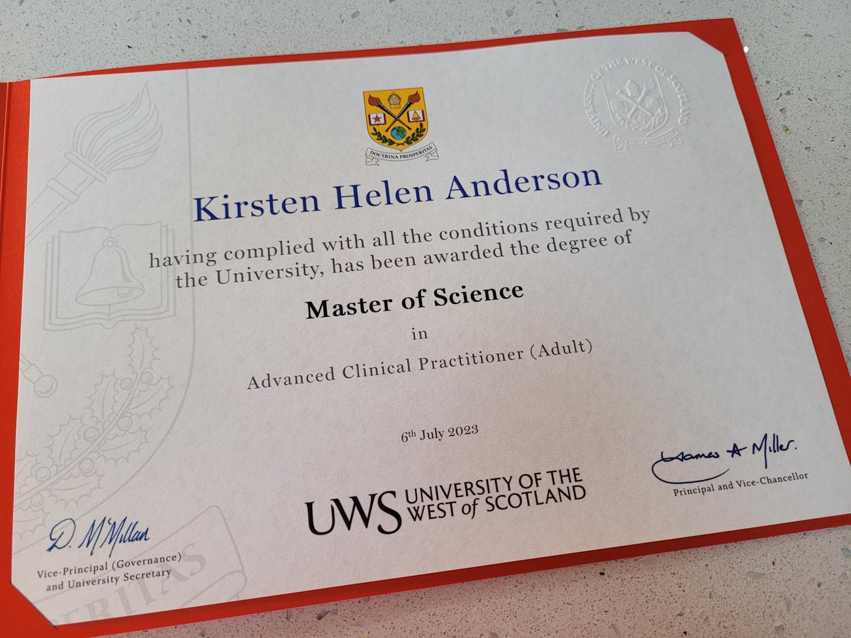 kirst78anderson's tweet image. 🥳🍾 Look what came in the post today .. #superproud #ANP 💙 @UniWestScotland @uwshealth @WishawGen💙 @NHSLanarkshire 💙
