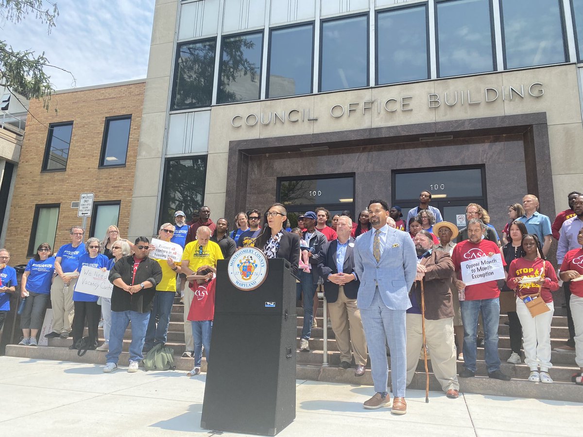 jufj's tweet photo. The movement for housing justice in Montgomery County won big yesterday 🔥

In a dramatic 7-4 vote, @mococouncilmd passed a permanent rent stabilization bill that will protect hundreds of thousands of tenants in Montgomery County. 1/7 https://t.co/ZTldc8nKgB