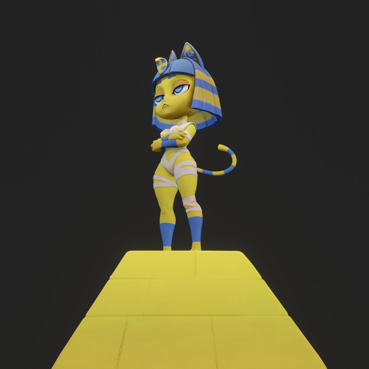 Ho11ovv's tweet photo. My old project - Ankha Fanart #ankhcat #fanart #AnimalCrossing https://t.co/dDZwKFliYU