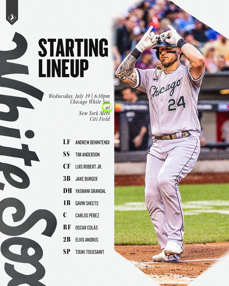Chicago White Sox on Twitter "Tonight's WhiteSox starters vs. the Mets"