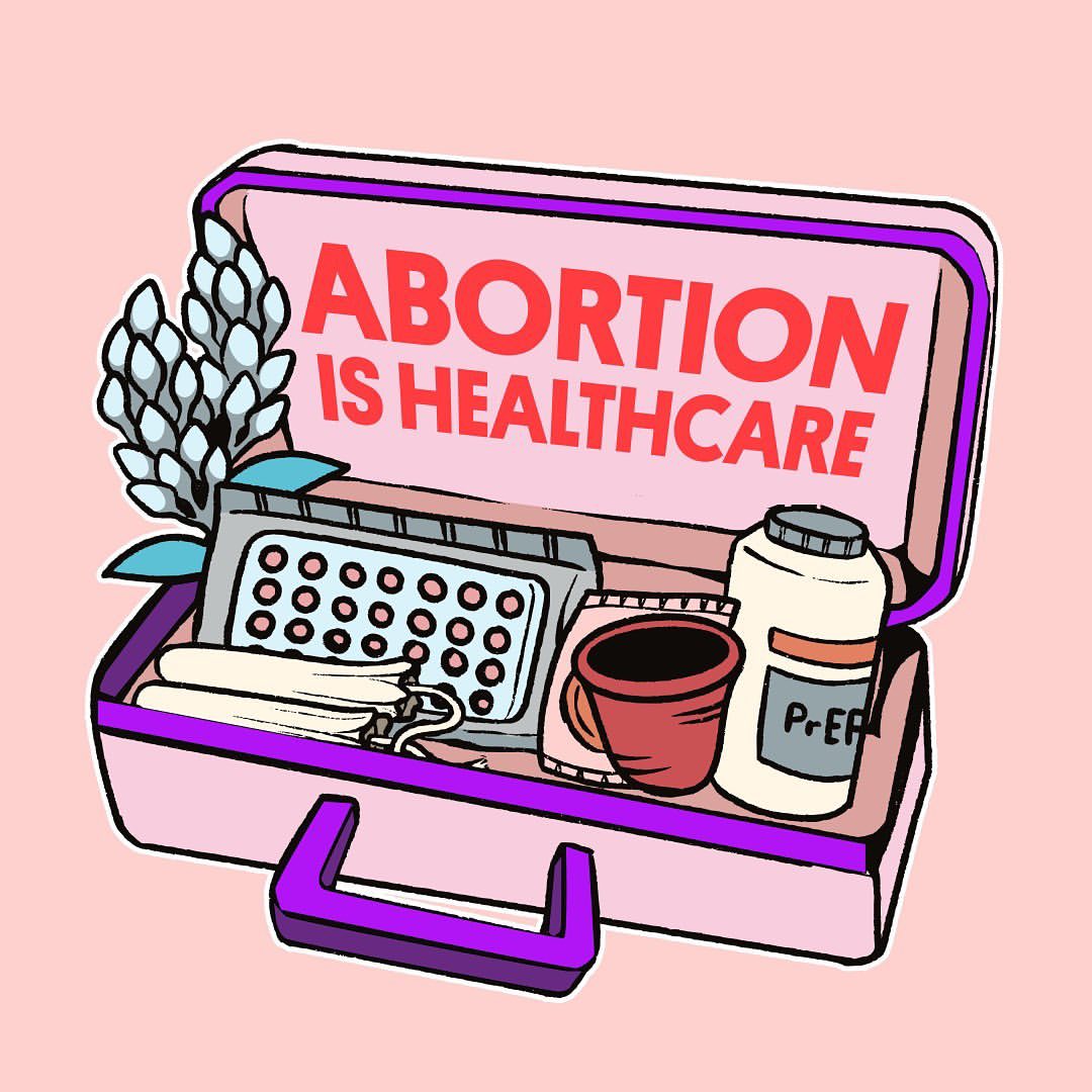 Reminder: Abortion is normal, essential health care that should be accessible to all who need it—no matter what.

🎨: @ deedsnotwords on IG

#AbortionIsNormal #AbortionIsEssential #AbortionIsHealthCare