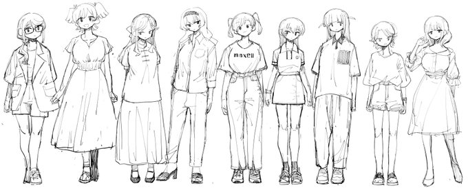 9人の私服 