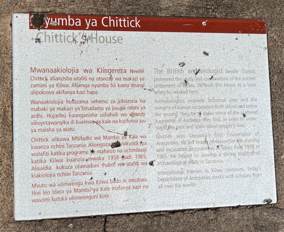 IchumbakiE's tweet photo. A famous #BritishArchaeologist #NevilleChittick stayed somewhere here while undertaking meticulous #excavations in #KilwaKisiwani. It’s sad this research history is getting lost. ⁦@tzBritish⁩ ⁦@The_BIEA⁩ ⁦@UKinTanzania⁩ ⁦@dickybates2⁩ ⁦@BritishArts⁩ https://t.co/cOdvotT0Zh