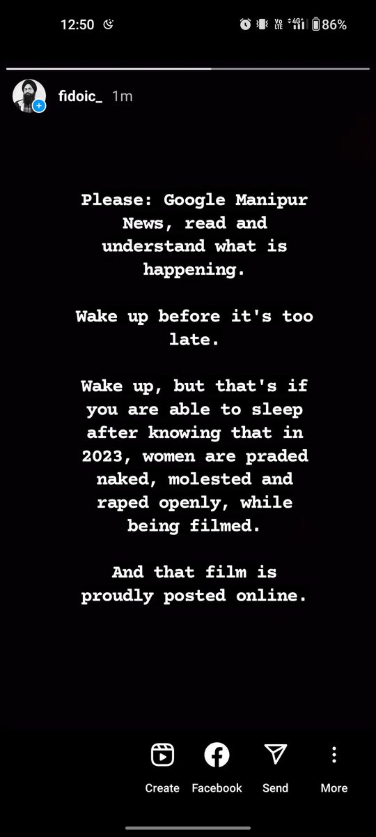 Fidoic's tweet photo. Beti bachao, beti padhao..
beti paida karne se itna darao..
Ab Jinki beti hai unko bolo beti chupao.

#manipur #manipurviolence #womenempowerment #women #woman #politics #violence #crime #rape #india #wakeup #Kuki https://t.co/8P1ryvBbz5