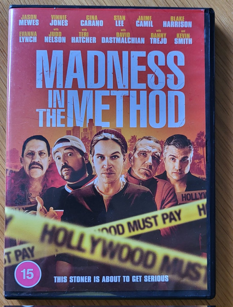 #NowWatching #NowPlaying

Madness in the Method (2019)

on DVD

Directed by Jason Mewes

Starring Jason Mewes, Vinny Jones, Gina Carano, Blake Harrison, Kevin Smith & Danny Trejo

*My 525th film watched in 2023* https://t.co/qE2yyuWw2S