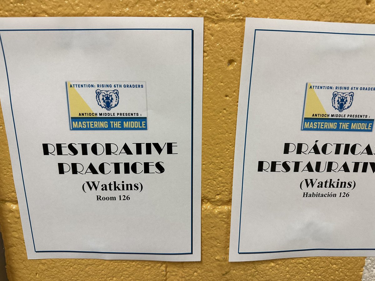tjuanareed's tweet photo. It’s always all hands on deck @AntiochMSBears  Our cheerleaders are preparing to welcome our incoming 6th graders on tomorrow. We have 5 student centered sessions scheduled and a House Induction. It’s going to be big fun!! 💙💛 #BearPride https://t.co/AnT29SaV0n