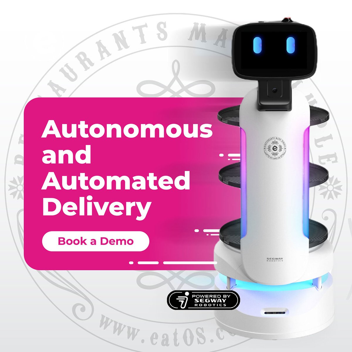 myeatos's tweet photo. Experience the revolution of service with an AI-based assistant that can manage multiple dishes and liquids with precision. Check it out and let the exquisite dining begin! Book a demo: https://t.co/1EF6wcRaN1
#ServeBot #AI #BrunchDates #Revolutionary #myeatOS https://t.co/mZVivreeXl