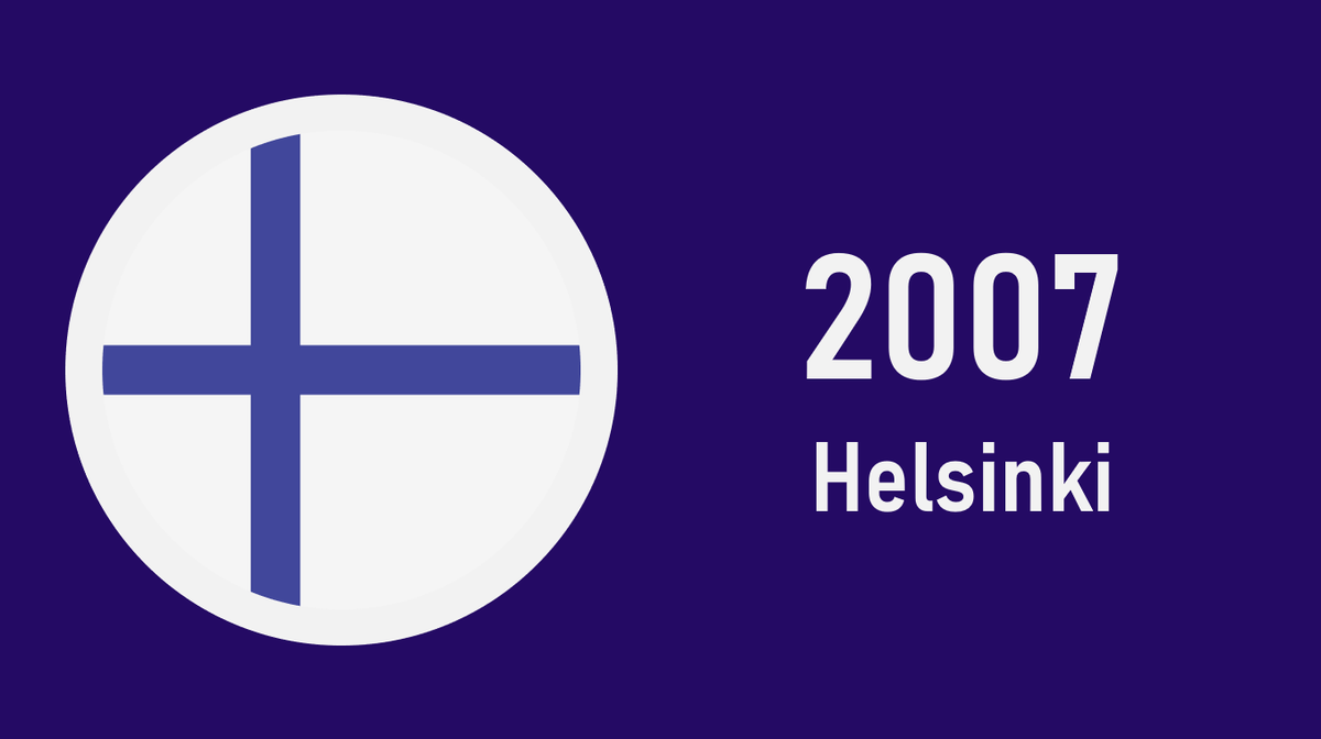 30secondESC's tweet photo. Eurovision 2007 - Helsinki https://t.co/NC4KZvsBcw