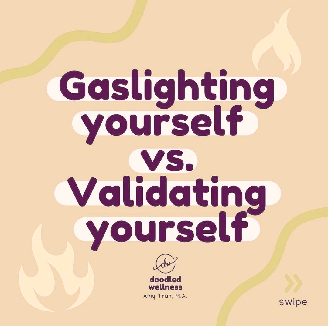 sistersofyoga's tweet photo. Many of us are familiar by now with the term "gaslighting", but did you know that you can self-gaslight?!

💎 This is such incredible insight @doodledwellness Thank you! 💎
⁣
 #gaslightingawareness #gaslighting #selfvalidation #validation #selfesteemboost #validateyourself https://t.co/ZPcDaJQlJJ