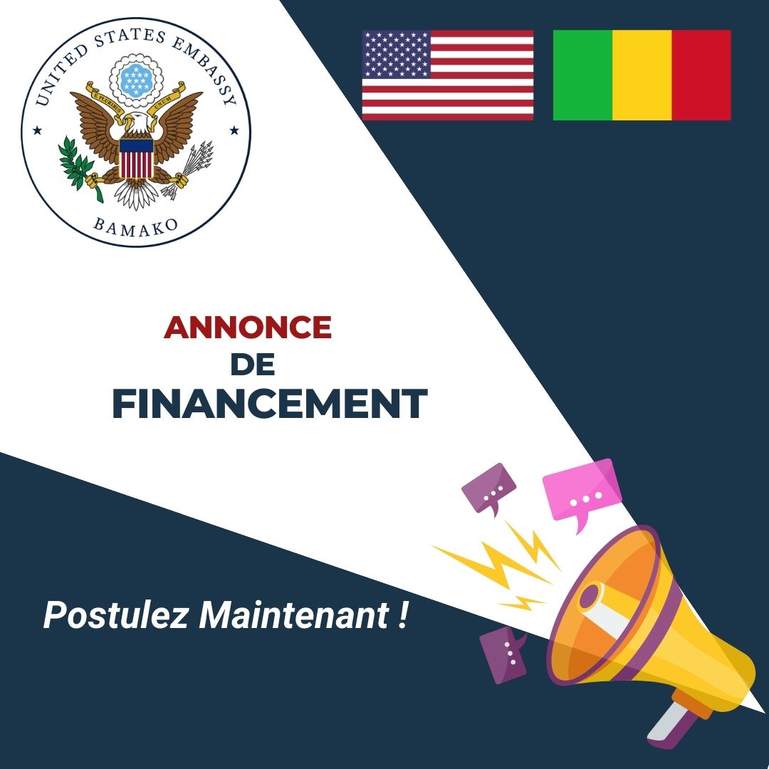 The U.S. Embassy Bamako announces an open competition for organizations to submit applications to carry out projects through the African Regional Democracy Fund. Learn more 👉ow.ly/LpzL50Pgiay

The Applications are now open until August 28, 2023  👉 ow.ly/bj4750PgipK