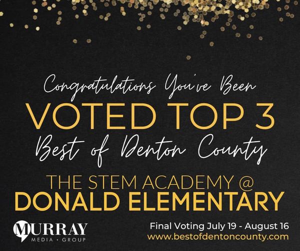 DonaldElemPTA's tweet photo. Donald PTA is so proud of our school, Teachers, Staff &amp; Administration! Please take a moment to vote for our school!🐬💙 https://t.co/X3dX5MXgO2