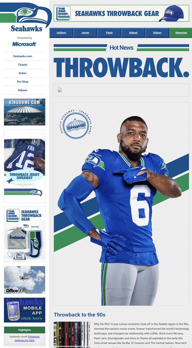 Chris Creamer on Twitter "The Seattle Seahawks launched their