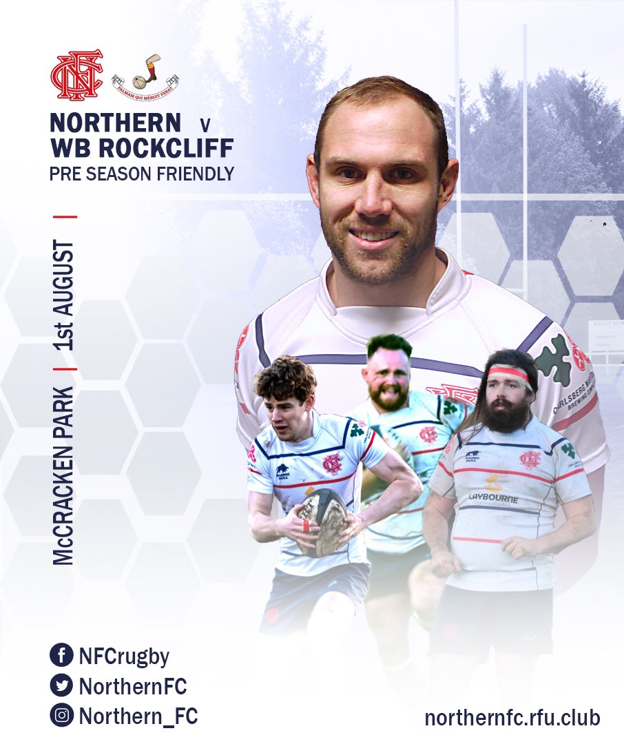NorthernFC's tweet photo. Our preseason friendly with @rockcliffrfc will now take place at McCracken Park on Tuesday 1st August. Kick off time TBA
#NorthernFC #Rugby #RugbyPreSeason #preseasontraining #preseasonfriendly #RockcliffRFC #wereback #NFCrugby https://t.co/mdHb6syclt