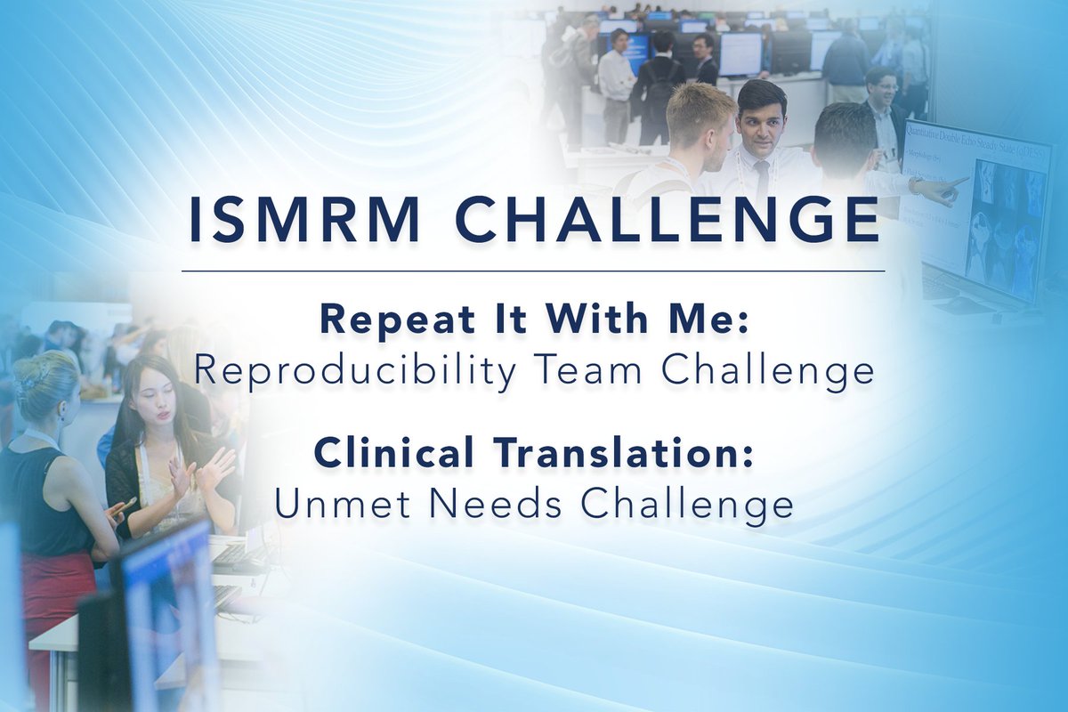 There are TWO challenges for the 2024 @ISMRM Singapore meeting: (1) Repeat-It-With-Me: Reproducibility Team Challenge and (2) Clinical Translation: Unmet Needs. Please see challenge.ismrm.org for more information, including how to submit Unmet Needs (Aug 4).