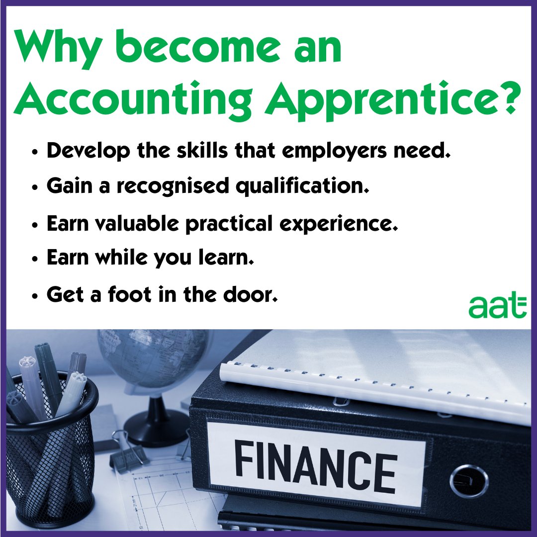 Accounting apprenticeships are a great way to gain the skills needed in the real world while getting paid. Hayley.grismond@hwgta.org hwgta.org #apprenticeships #earnandlearn #financeapprenticeships #Herefordshireapprentceships #Worcestershireapprenticeships