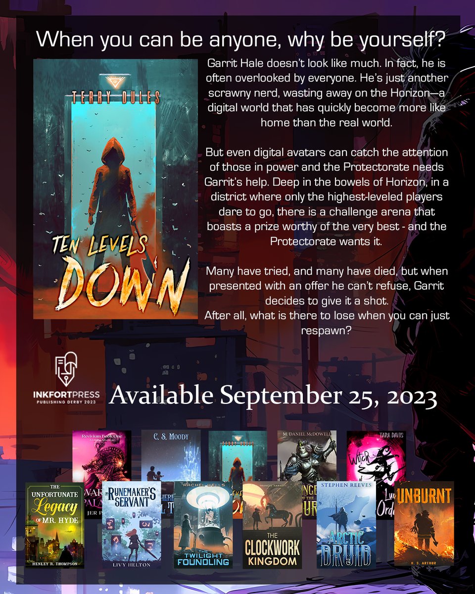 AuthorStephenR's tweet photo. Can you believe the #InkfortDerby2023 books are almost ready?
#inkfortDerby #indieauthor #indieauthorsofinstagram
#gameLit #darkCyberpunk #cyberpunk 
@InkfortPress
https://t.co/UYpHj5bf9o
https://t.co/0BfzzPO4F5 https://t.co/j9XGxGuI8E