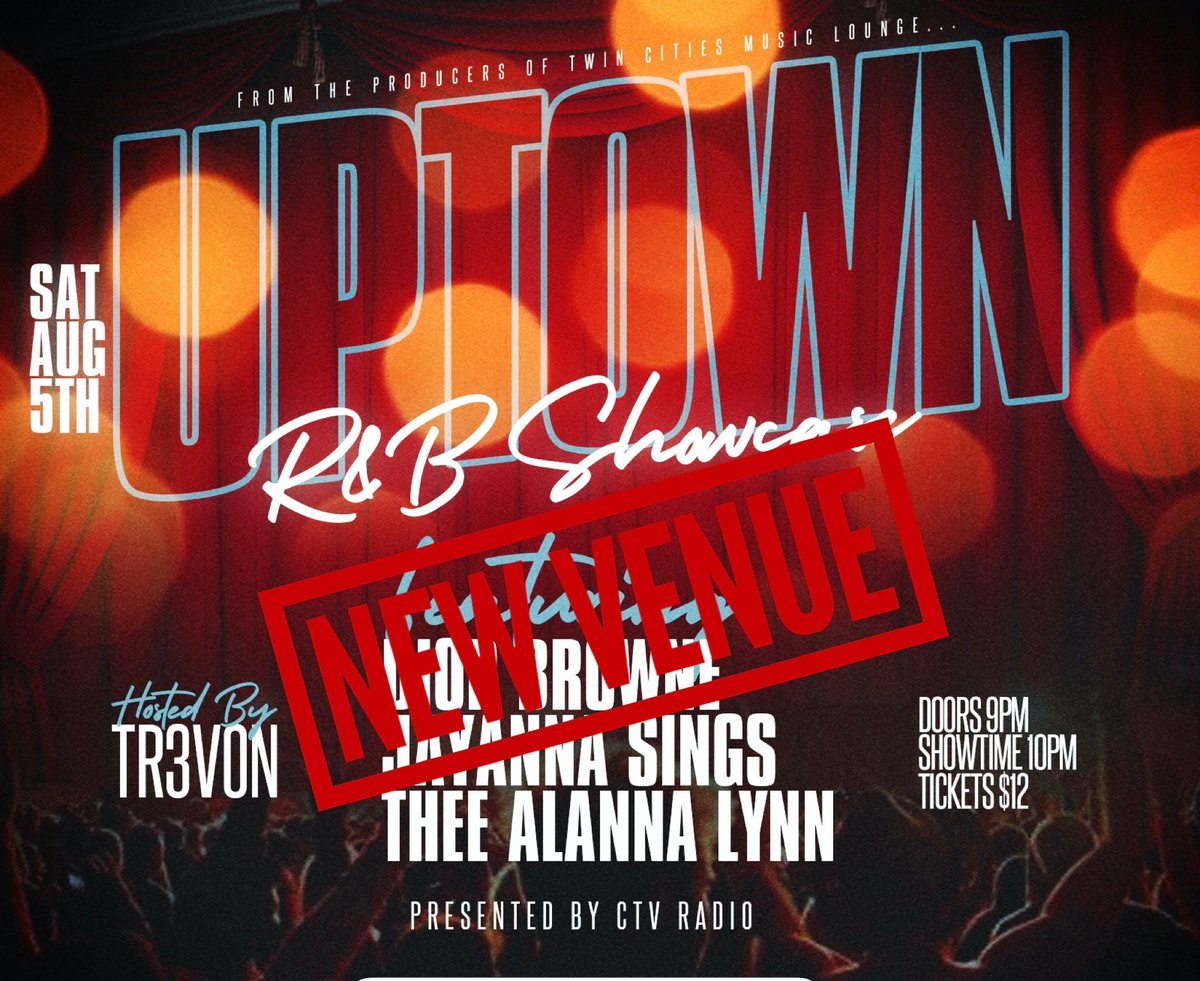 *****ANNOUNCEMENT REGARDING THE UPTOWN R&B SHOWCASE*****

#announcement #musicnews #theuptownrnbshowcase #uptownvfw #indiemusic #minneapolis #uptownmpls #rnb