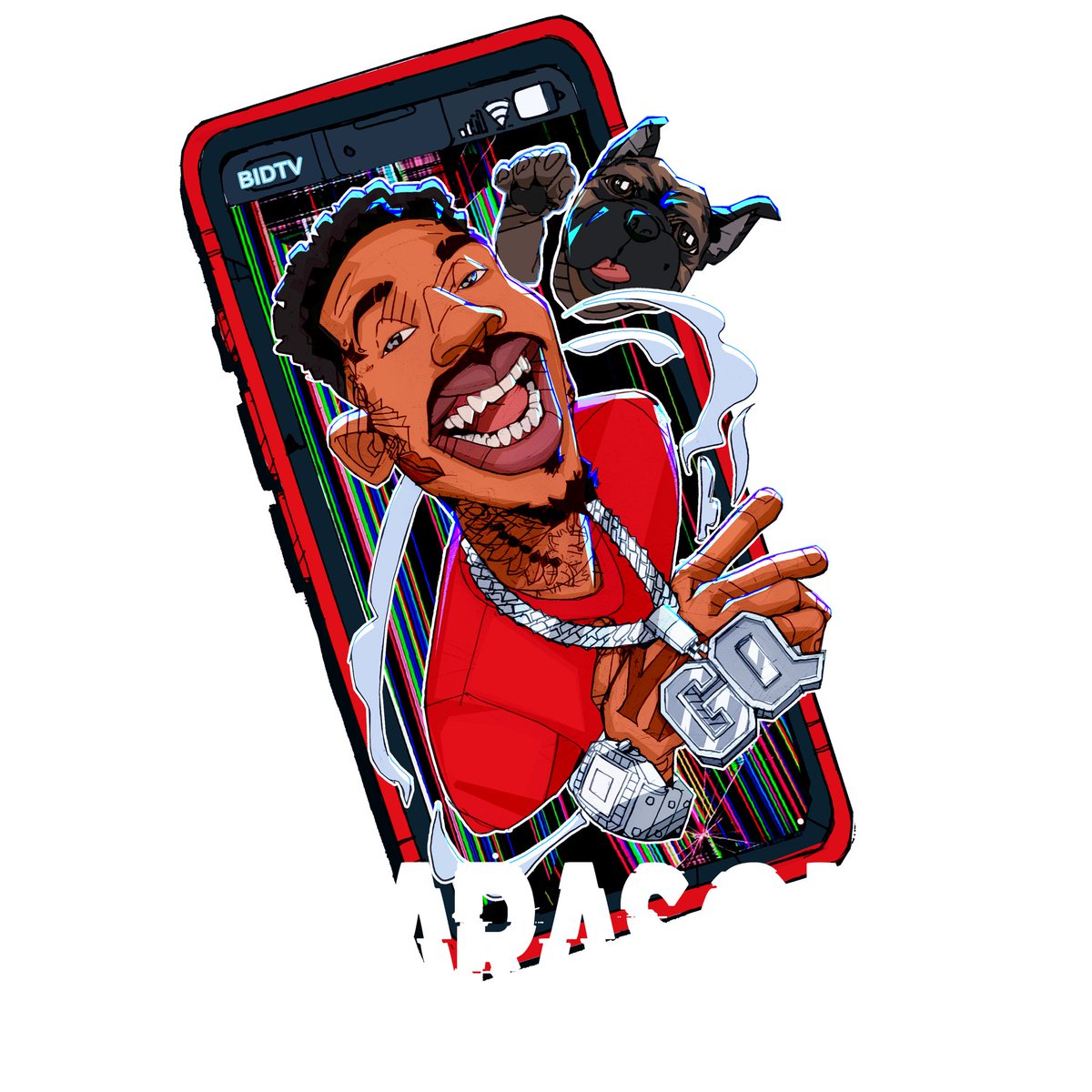 DejoDesigna's tweet image. Cartoon Logo Requested Commission of #bidtv #Barbarason #antglizzy #DMV #Artist #Art #Artwork #Drawing #Logo #cartoon #frenchbulldog #iphone13 #dmvartist