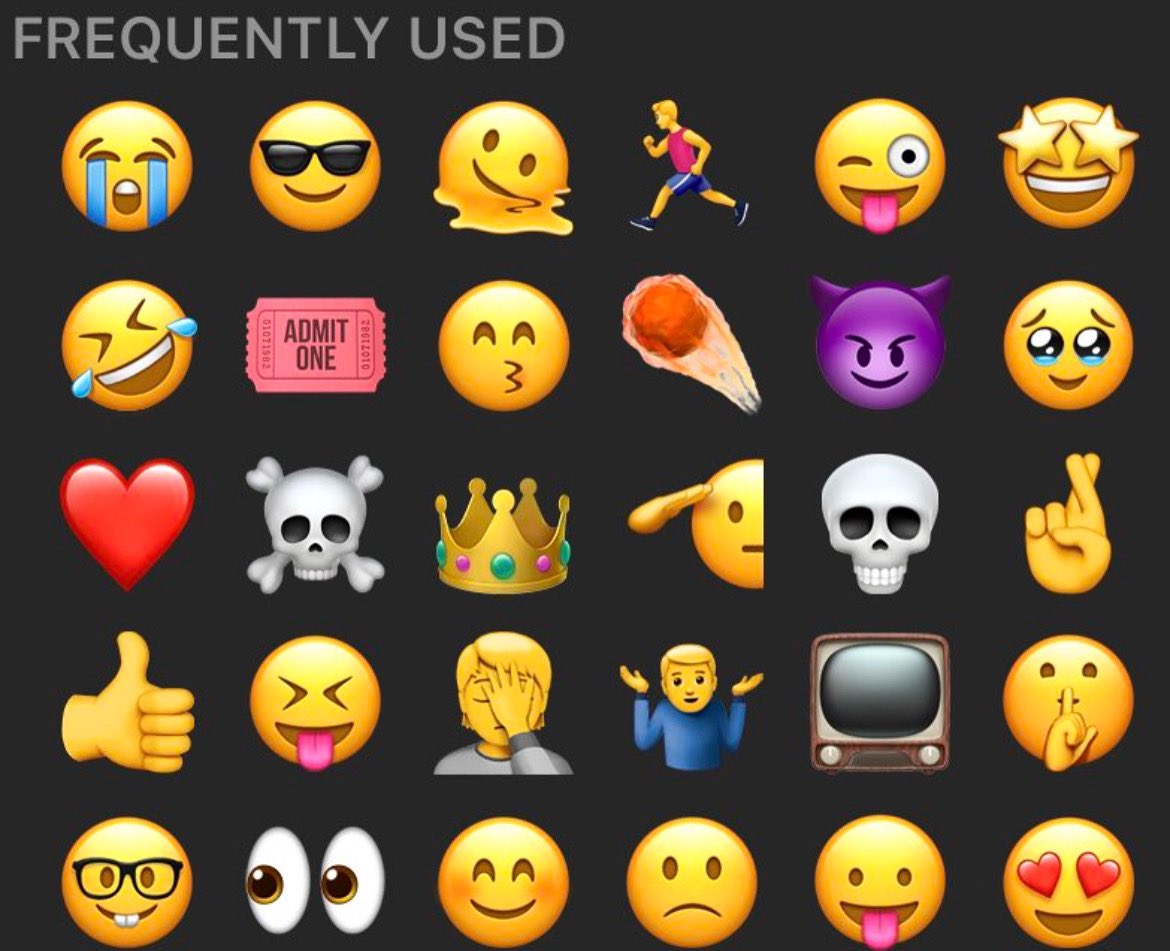 Game: Screenshot your most frequently used emojis 👀🤔✨💕 Reply in thread! I’d love to see @JonFreier or @DanielDoerschel 👀