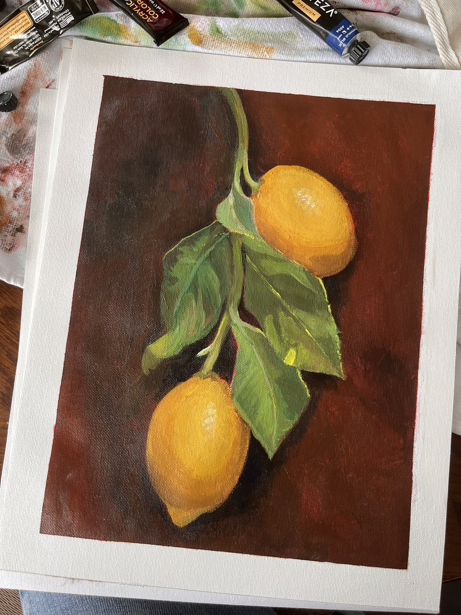 ErynMccarthy's tweet photo. Some lemons I painted today 🍋 

#painting #art #artistsoftwitter https://t.co/HI55SNrlFR