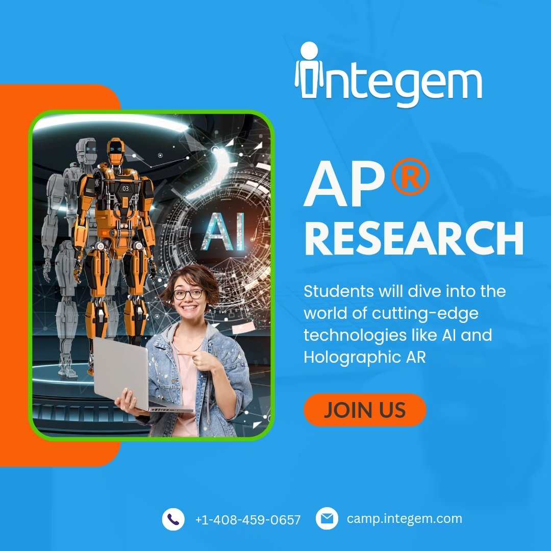 Integem_Inc's tweet image. AP RESEARCH®" students will dive into the world of cutting-edge technologies like AI and Holographic AR.
___
visit our website for more details
camp.integem.com
.
.
.
#ARcoding #STEMeducation #gamedesign #codingforkids #juniorlearners #technologyeducation #STEMlearning