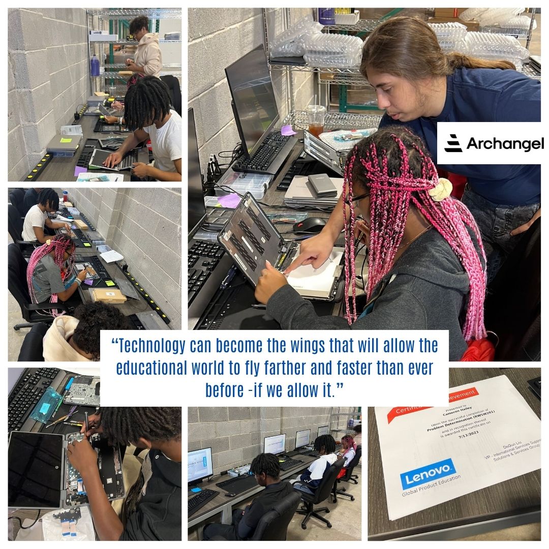 ArchangelEdu's tweet image. Our Baltimore Youth team has accomplished a great deal in just two weeks, mastering the art of repairing various computer parts and earning their first Lenovo Certification!

#Summerjob #studentsuccess #computertech #youthworks