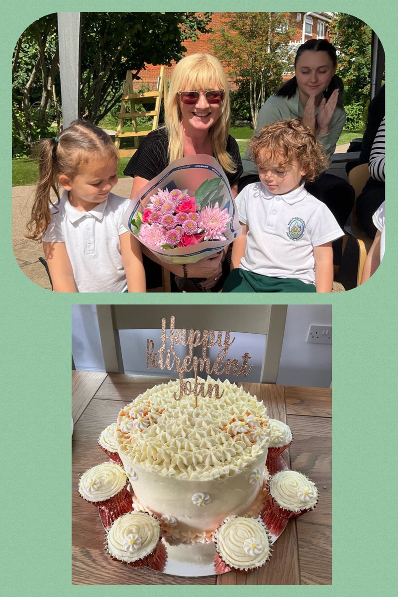 eprnschool's tweet photo. We said goodbye to Mrs Buckland at the end of the year. Joan has been a valued colleague for 18 years at EPR. We send Joan our best wishes for a happy retirement 😍🌼🌻💐 https://t.co/DPolAJlbkK
