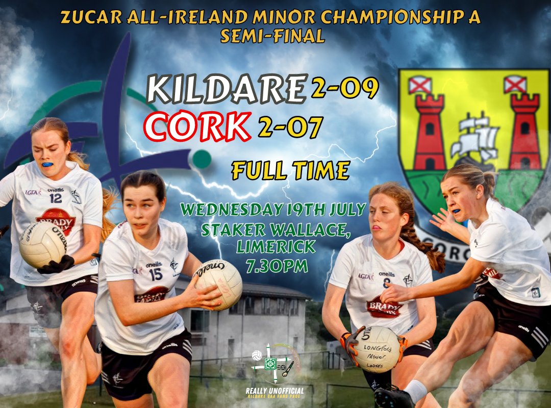 KildareFan2025's tweet photo. What a performance that was from our minor girls! Two quick goals from Cork would have sunk most teams but the Lilies battled back to claim a famous win and a place in the All Ireland Minor A final!! https://t.co/H3BAdxe7ih