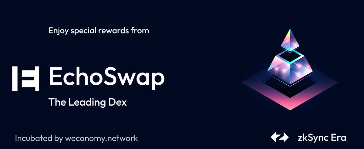 BraineeGa's tweet photo. Experience @echo_swap

Powered by #ZkSync, based on Curve &amp; Solidly ve(3,3) model, it revolutionizes DEx utilities. 

Join a community of traders, liquidity providers, veECHO holders, #NFT stakers, and protocols. 

Join Discord:
https://t.co/KkxQjDunGS

#EchoSwap #WEconomy https://t.co/y7FpUfcNMt
