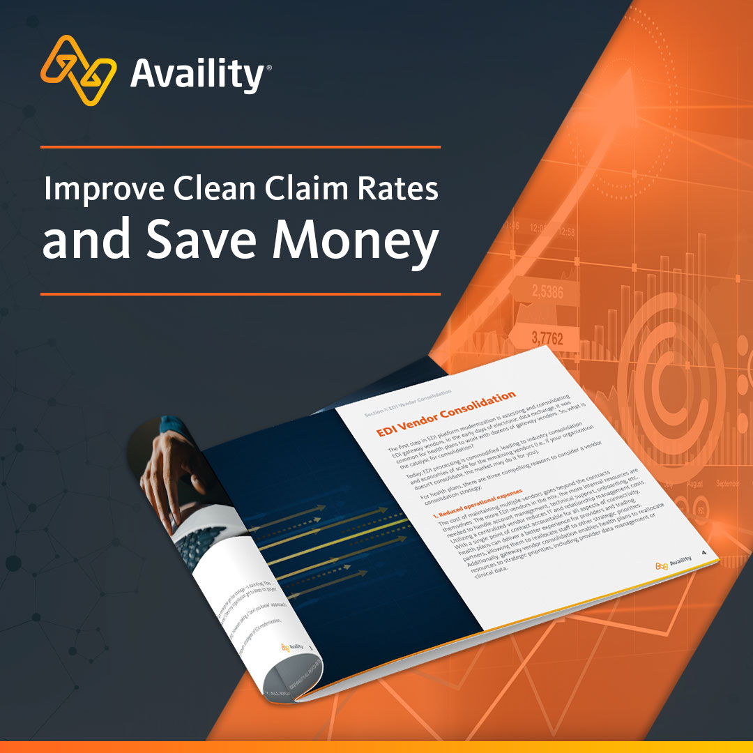 Availity's tweet image. Consolidating your EDI gateway vendors can reduce operational expenses and provide deeper insights from better data. Download our eBook on EDI platform modernization today.  okt.to/2jdk1E #EDI #VendorConsolidation #DeeperInsights #ModernizationProcess
