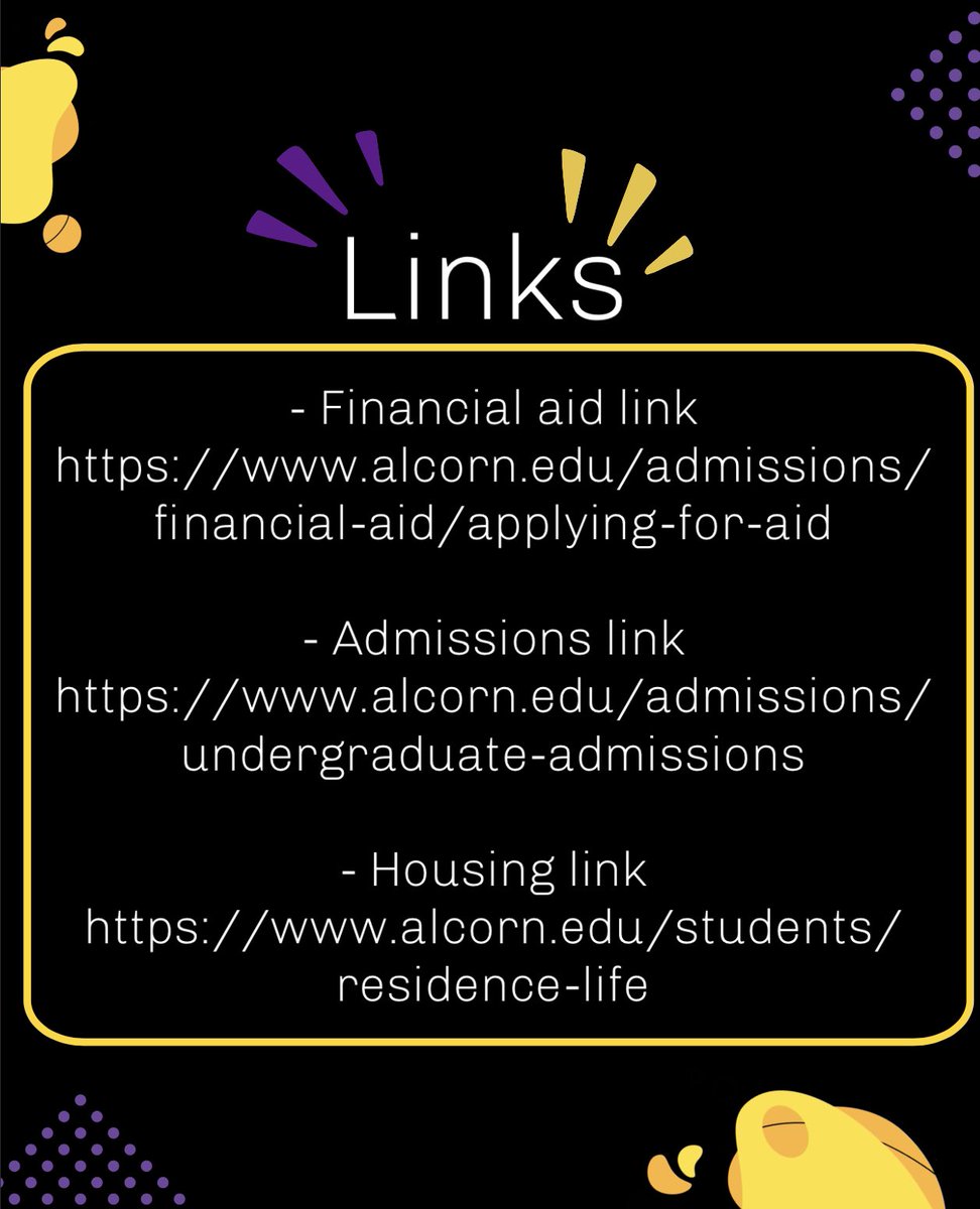 🚨Attention Braves🚨
As summer is slowly winding down, the Alcorn State University Brave Ambassadors would like to assist you by giving you some helpful tips. Today’s checklist provides helpful tips on what to do before Move-in day.
#AlwaysAlcorn💜💛