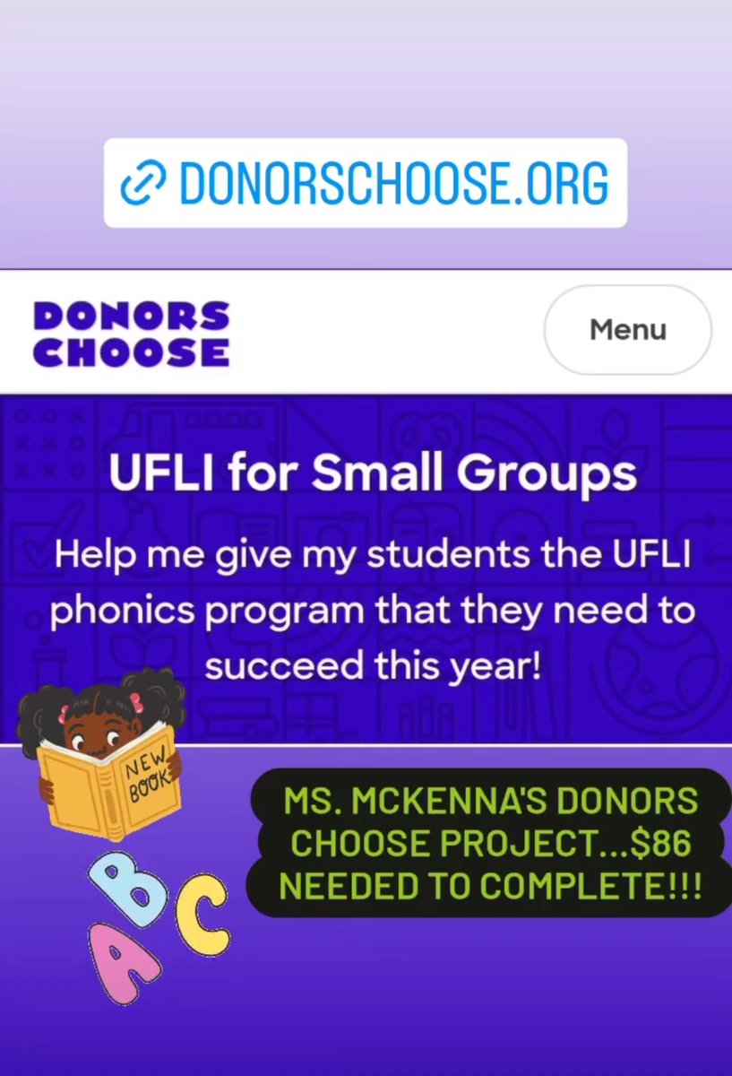 PtoHart's tweet photo. Head over to Donors Choose to help our teachers fulfill their projects! https://t.co/TBoQXfCTlH
Bonus: projects are being matched!!! Your $10 donation becomes $20 ; $25 becomes $50 and so on! https://t.co/jv4V3dPmIi