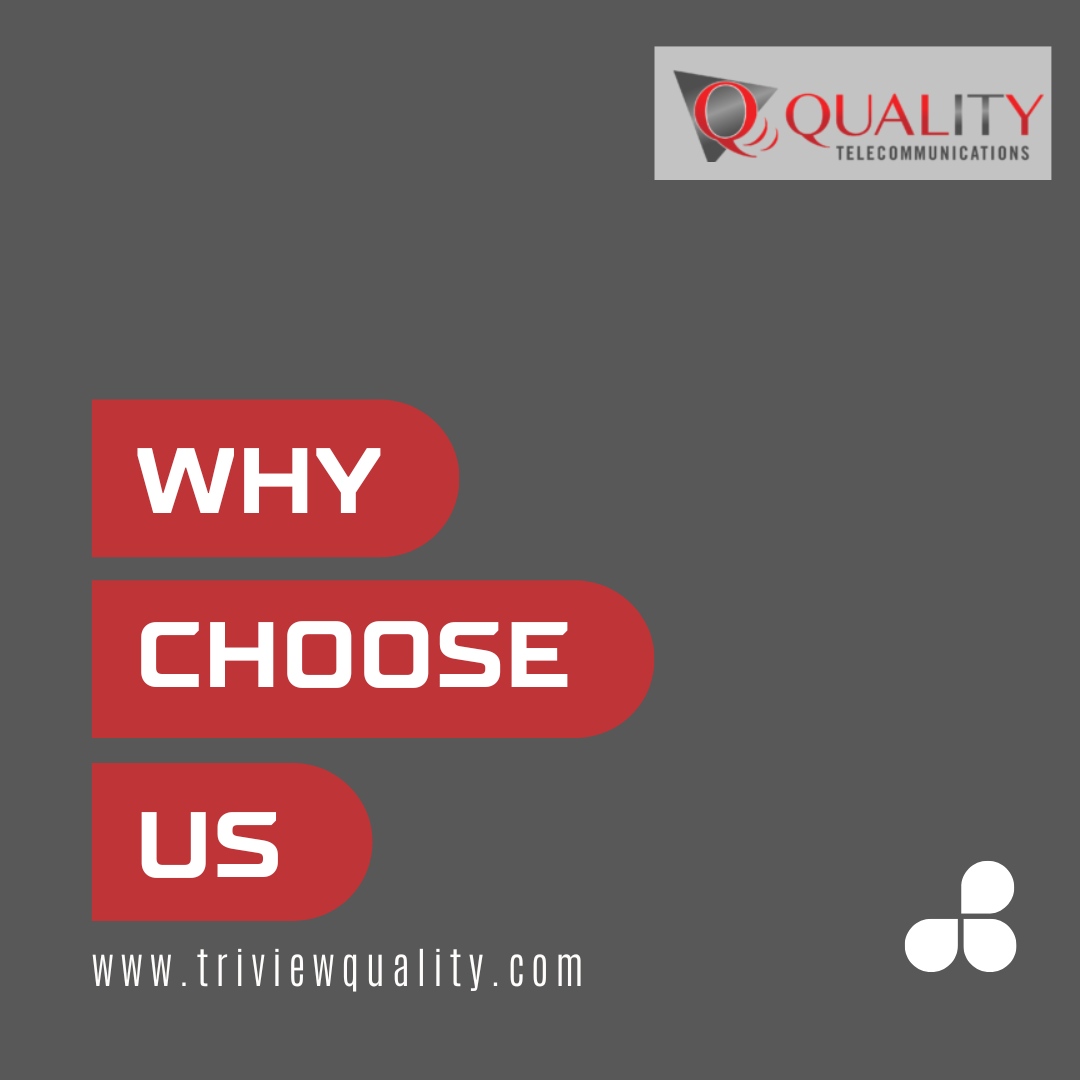 With over 100 years of combined experience, you can rest assured that Quality technicians will always offer you the best solution, service, and support.

You can learn more about us at
triviewquality.com

#Telecommunications #telecom #technology #business #businesssolutions