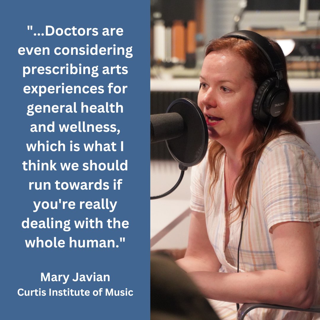 TheFranklin's tweet photo. When we think about the Science of Music 🎶, we have to talk about its effect on our physical health. In episode 7, Bey and Kirsten chatted with sports psychologist Professor Costas Karageorghis and @CurtisInstitute professor Mary Javian. #SoCurious🎙️ https://t.co/JkSPPz7ELa https://t.co/DvUakq2e28